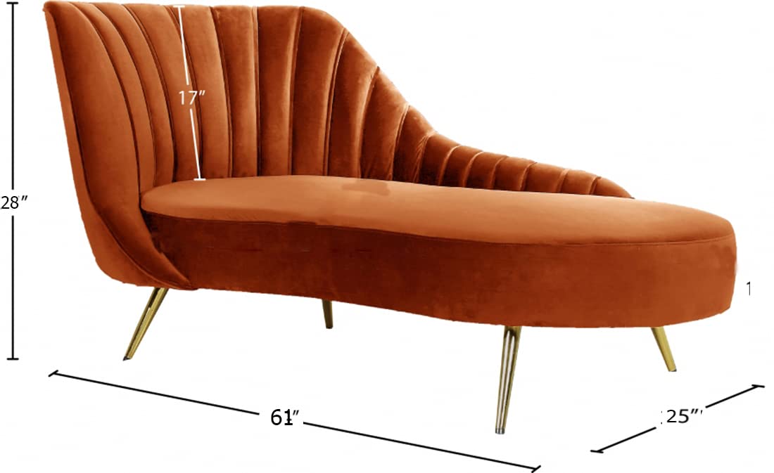 Chesterfield Lounger Sofa Chaise Lounge with Stainless Steel Leg - Image 6