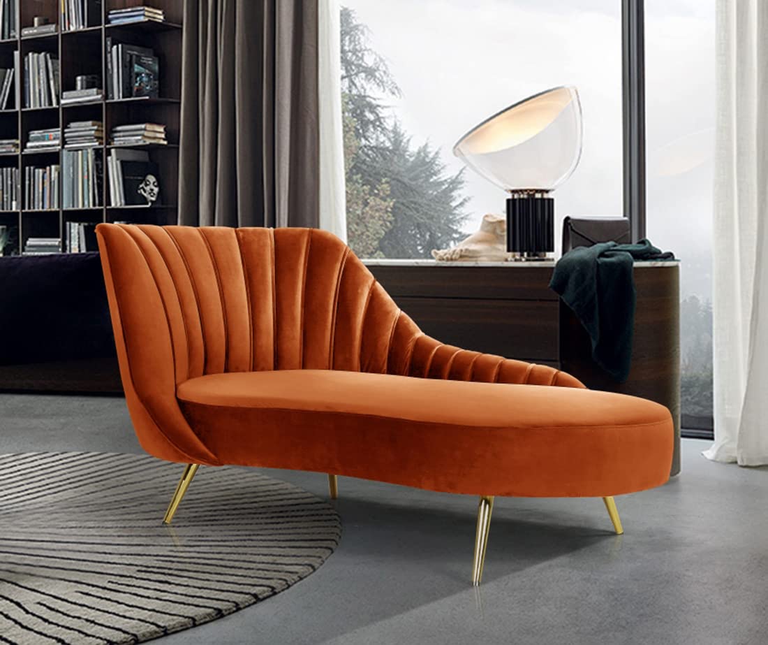 Chesterfield Lounger Sofa Chaise Lounge with Stainless Steel Leg