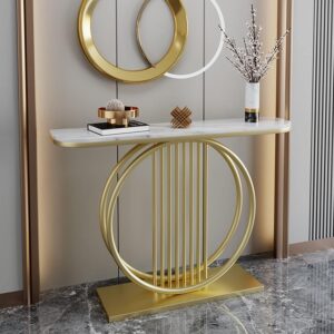 Brown Art SHOPPEE Luxury Living Room Modern Slate Console Table